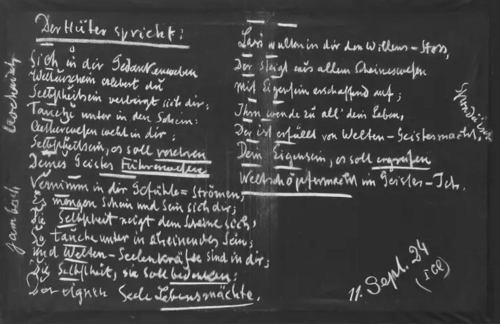 Wandtafelanschrift aus GA 270/III, S. 69