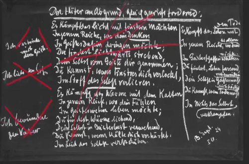 Wandtafelanschrift aus GA 270/III, S. 93