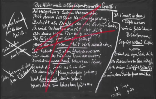 Wandtafelanschrift aus GA 270/III, S. 117