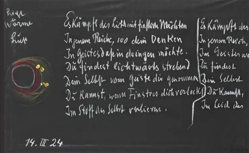 Wandtafelanschrift aus GA 270/I, S. 139